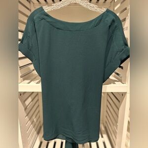 West Kei dark green blouse with tie.